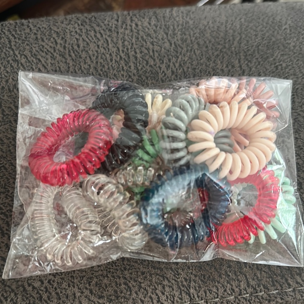 Colorful Spiral Hair Ties Set